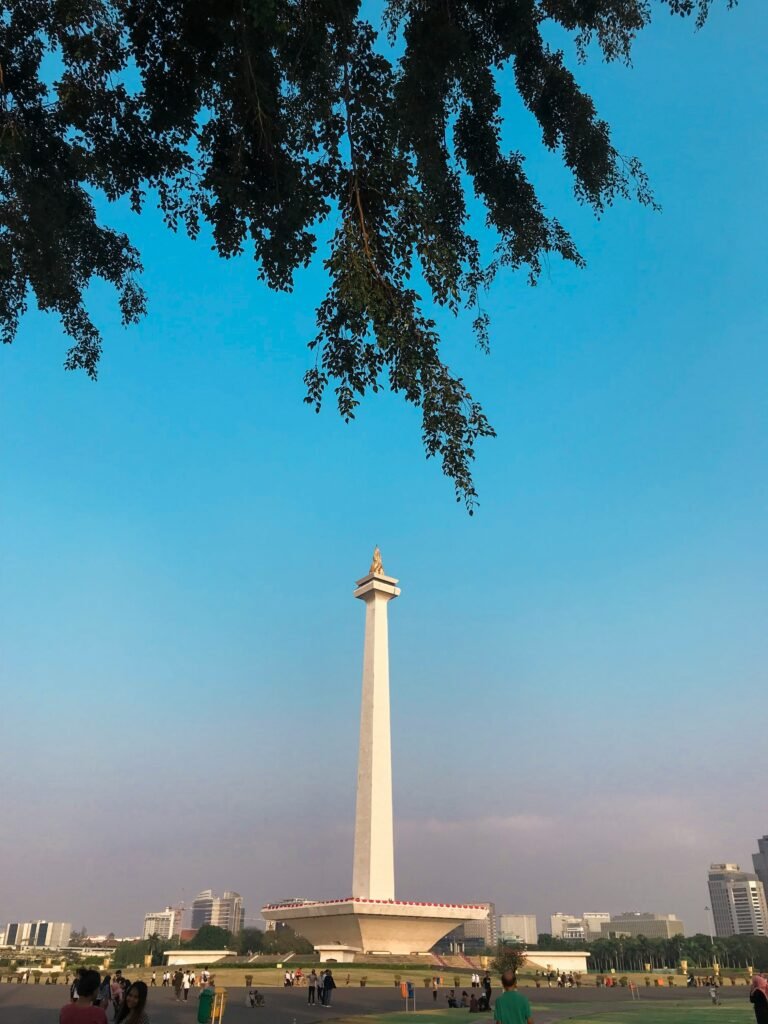 Beautifu clear blus sky at monas jakarta